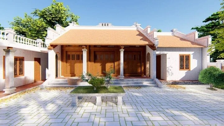 Thi công nhà gỗ 3 gian tại Hưng Yên