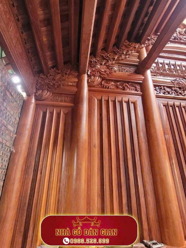 Thi công nhà gỗ 3 gian tại Hà Nội